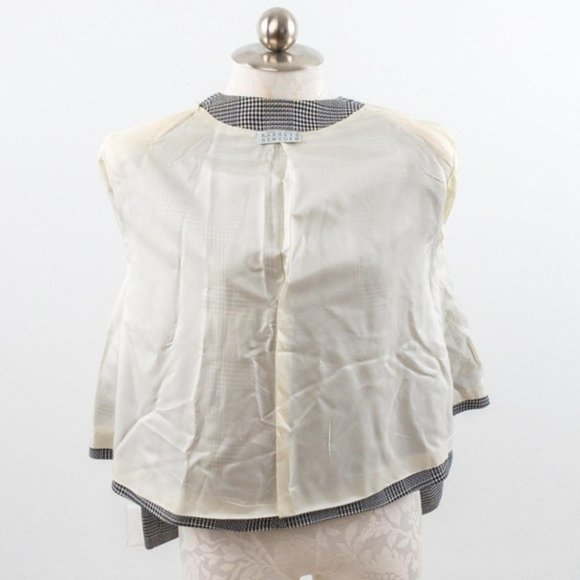 Vintage 80s 4 Wool Houndstooth Print Swing Blazer - Picture 9 of 11